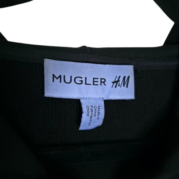 Mugler x H&M Corset Waist Black Hooded Zip Jacket Size XXL - Picture 4 of 14